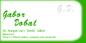 gabor dobal business card